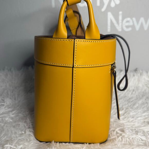 DOONEY & BOURKE Yellow Beacon Drawstring Shoulder Bag Purse - Picture 4 of 13